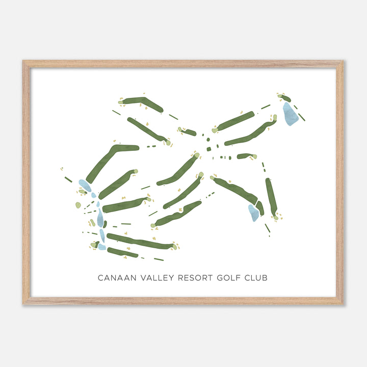 Print of Canaan Valley Resort Golf Club Modern Map