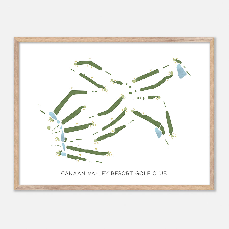 Print of Canaan Valley Resort Golf Club Modern Map