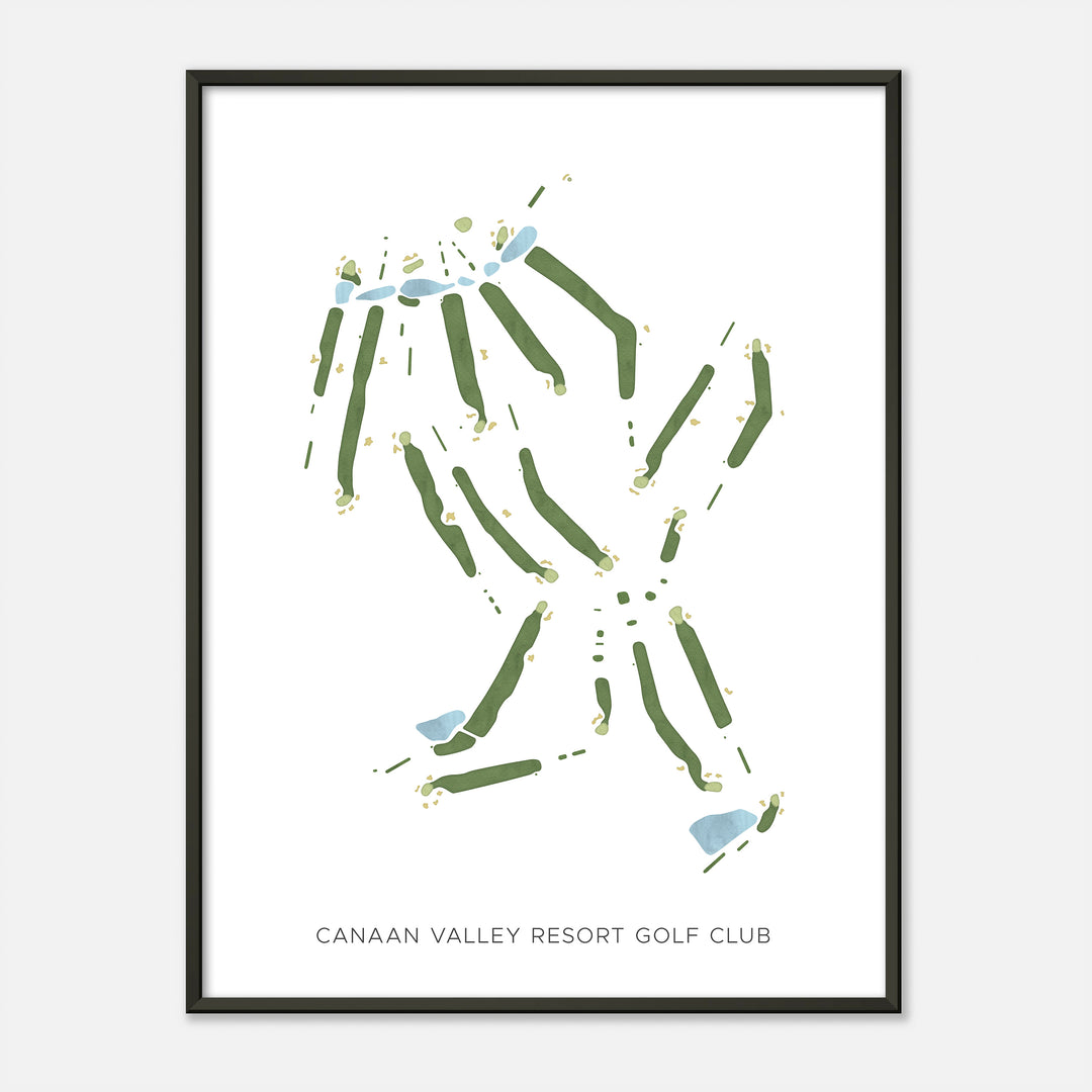 Print of Canaan Valley Resort Golf Club Modern Map