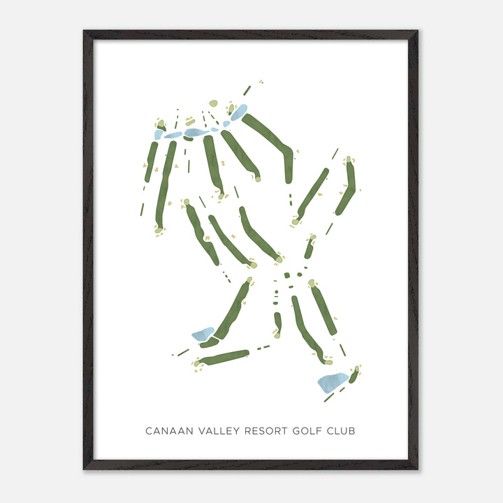 Print of Canaan Valley Resort Golf Club Modern Map