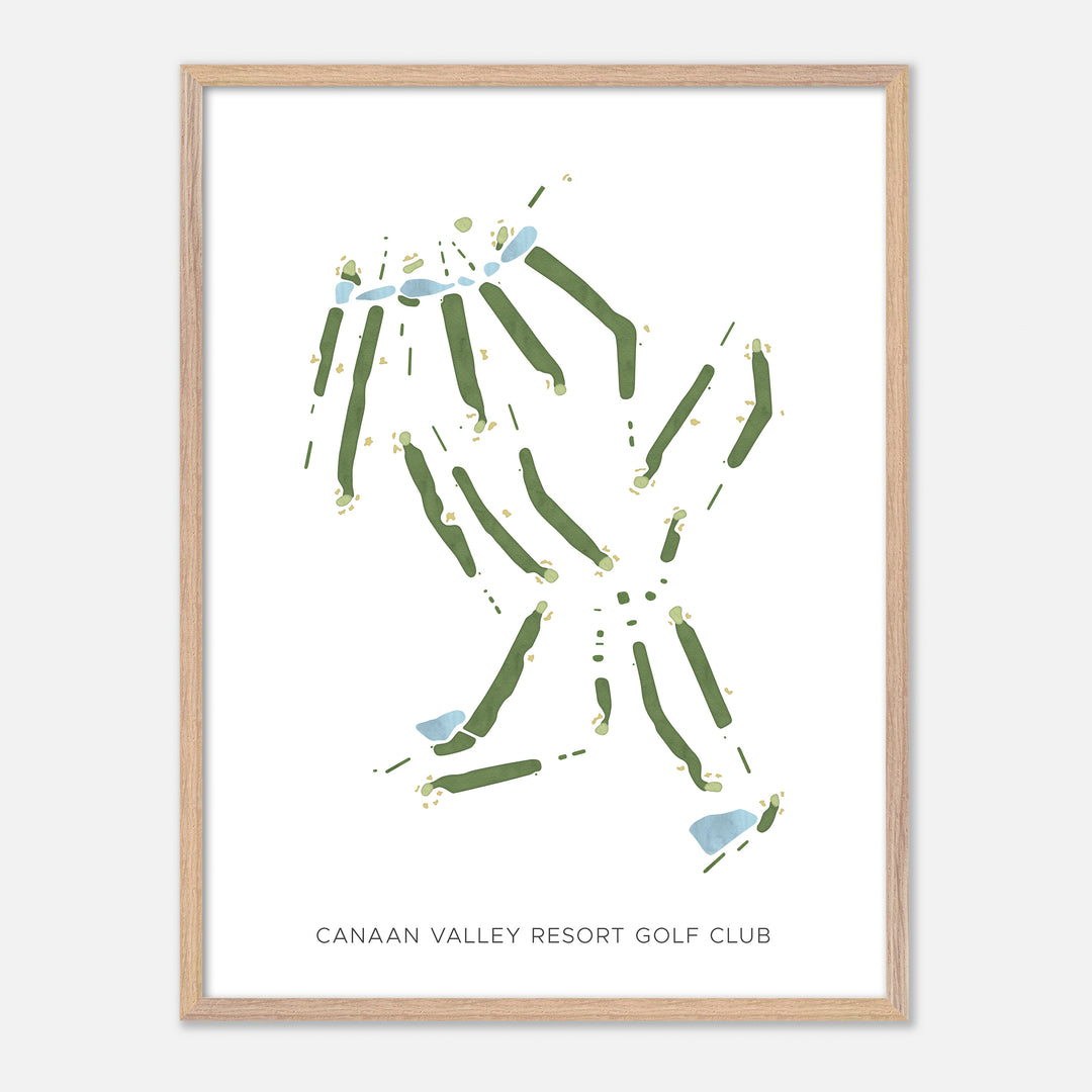 Print of Canaan Valley Resort Golf Club Modern Map