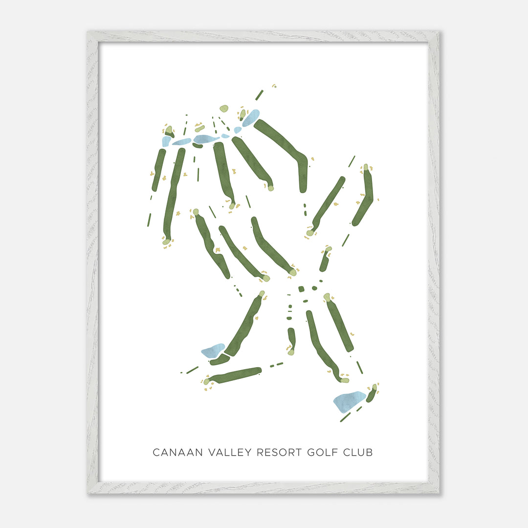 Print of Canaan Valley Resort Golf Club Modern Map
