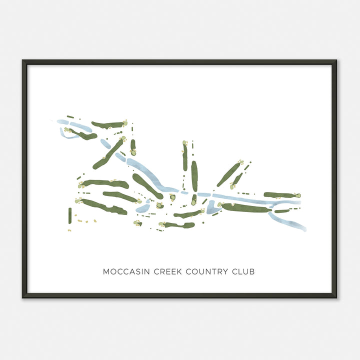 Print of Moccasin Creek Country Club Modern Map