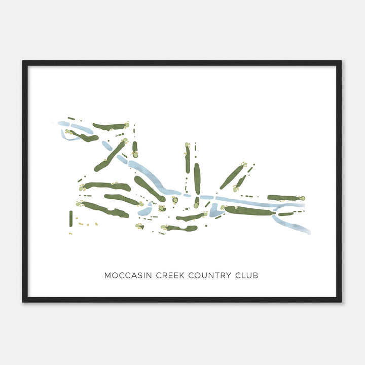 Print of Moccasin Creek Country Club Modern Map