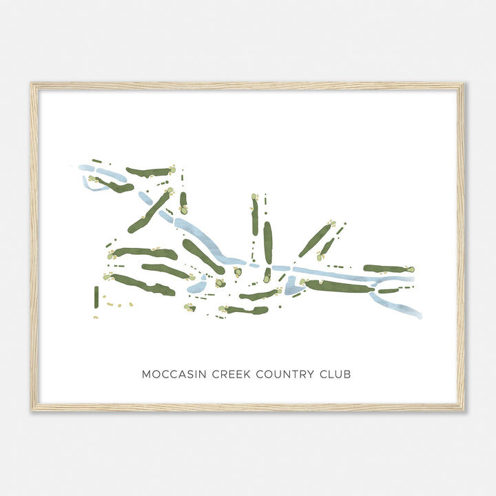 Print of Moccasin Creek Country Club Modern Map