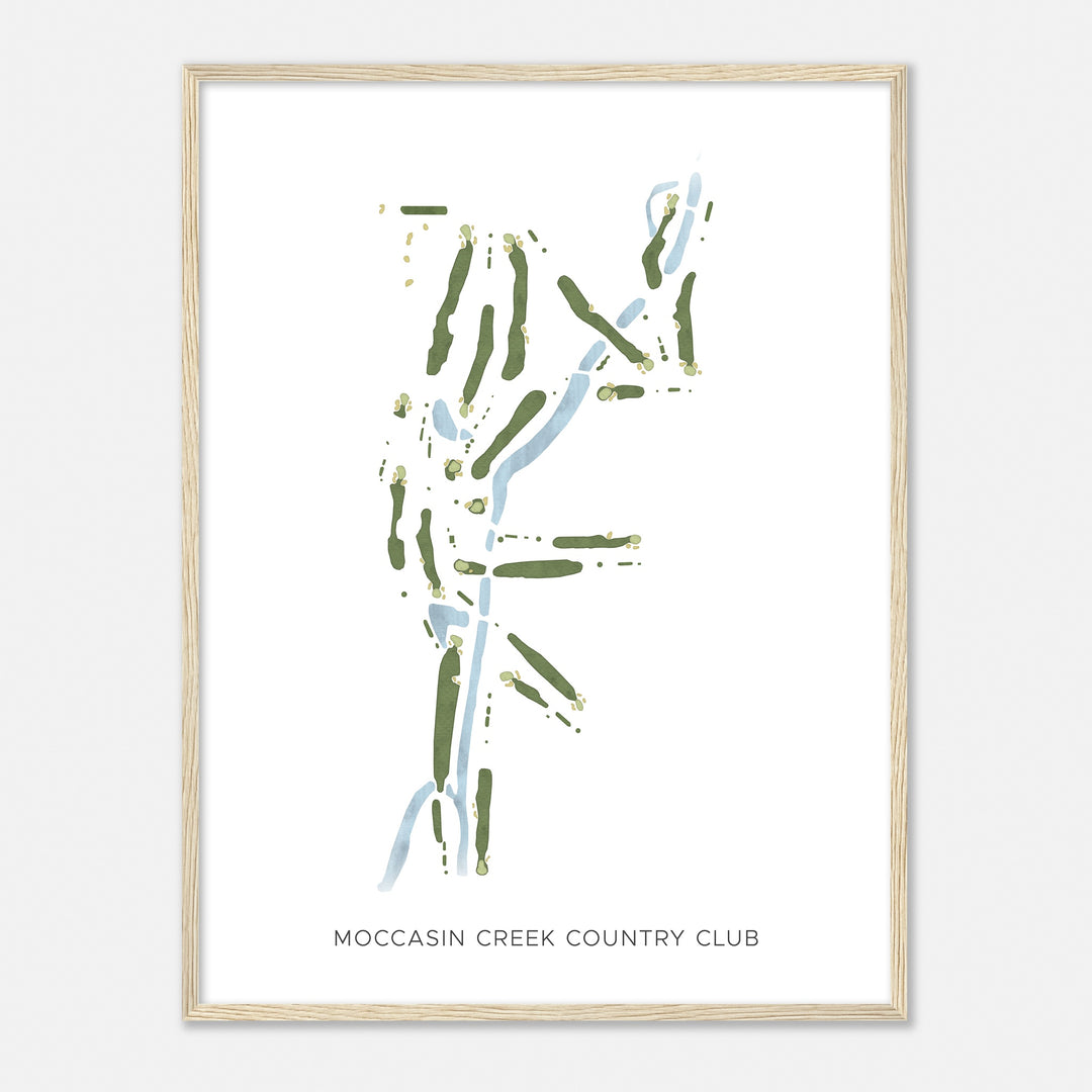 Print of Moccasin Creek Country Club Modern Map