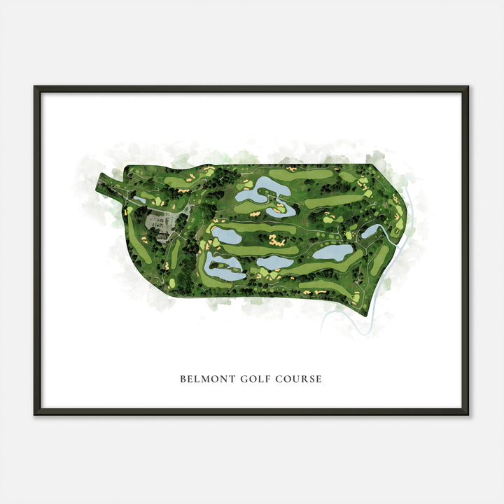 Print of Belmont Golf Course Classic Map