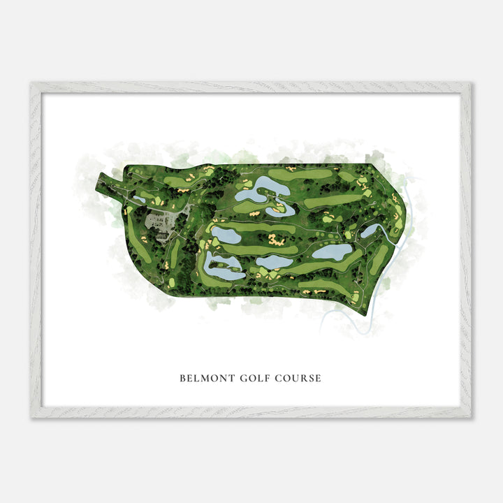 Print of Belmont Golf Course Classic Map