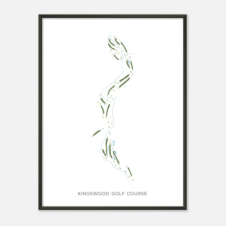 Print of Kingswood Golf Course Modern Map