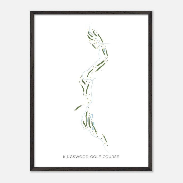 Print of Kingswood Golf Course Modern Map