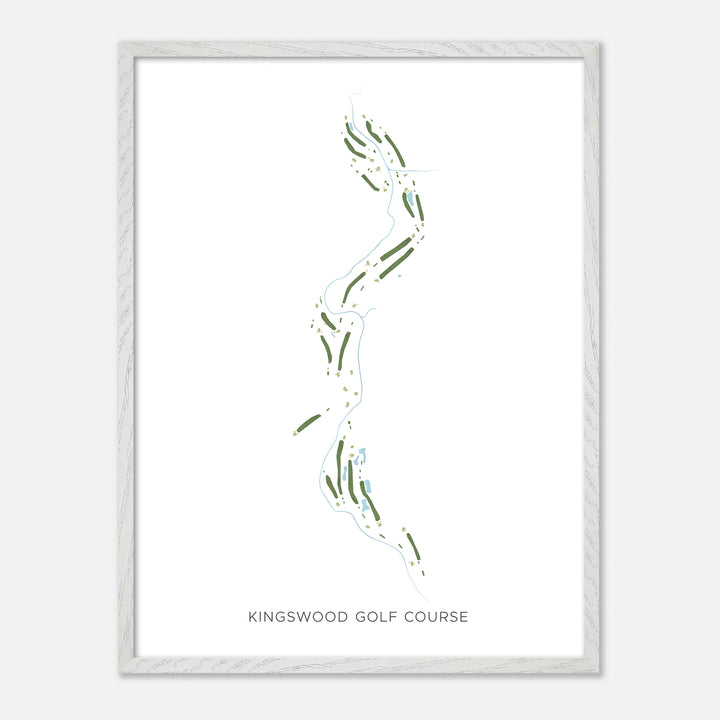 Print of Kingswood Golf Course Modern Map