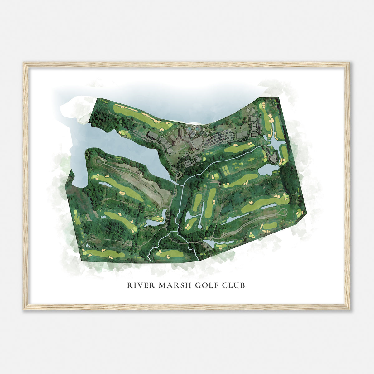 Print of River Marsh Golf Club Classic Map