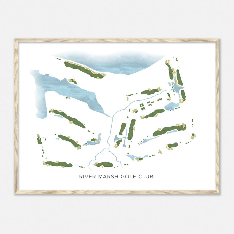 Print of River Marsh Golf Club Modern Map