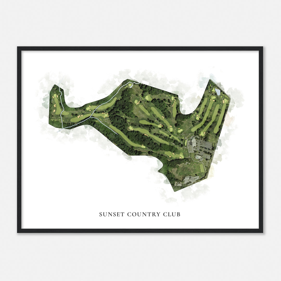 Print of Sunset Country Club Classic Map