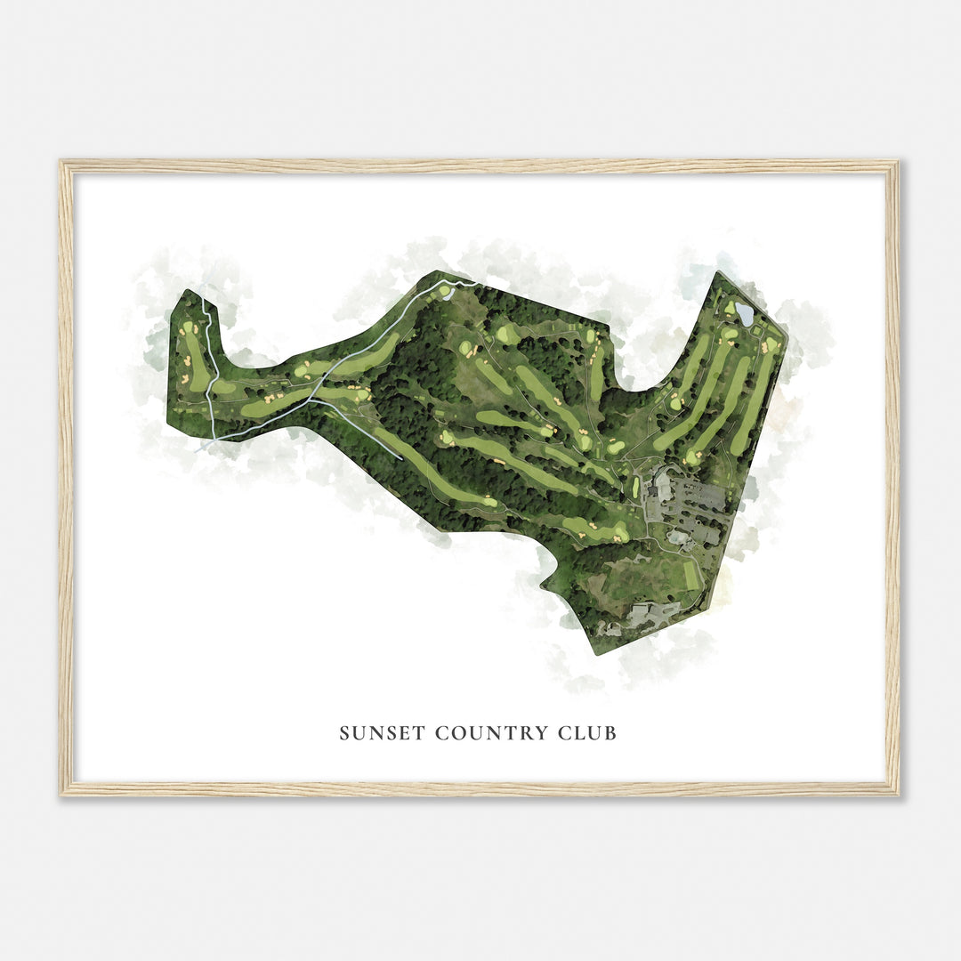 Print of Sunset Country Club Classic Map