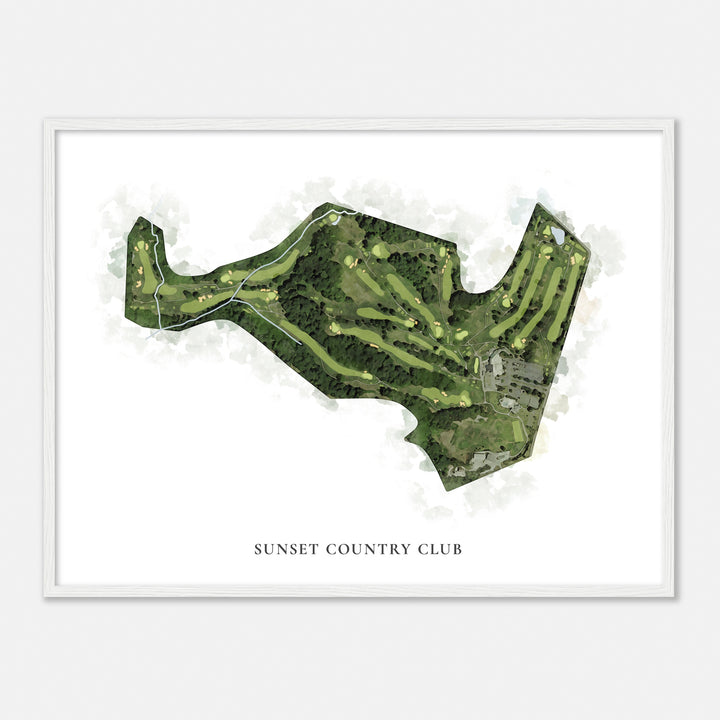 Print of Sunset Country Club Classic Map