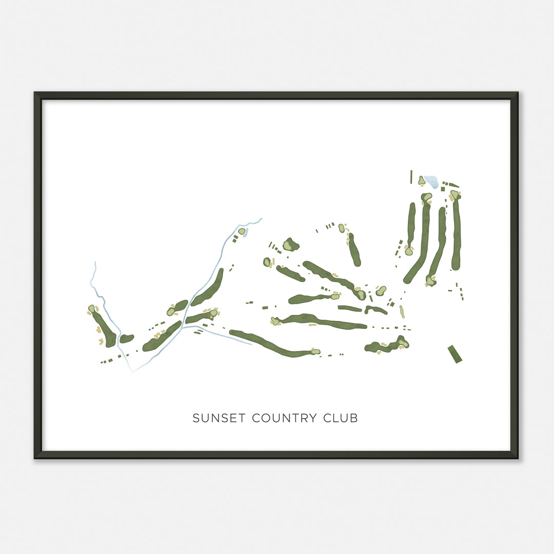 Print of Sunset Country Club Modern Map