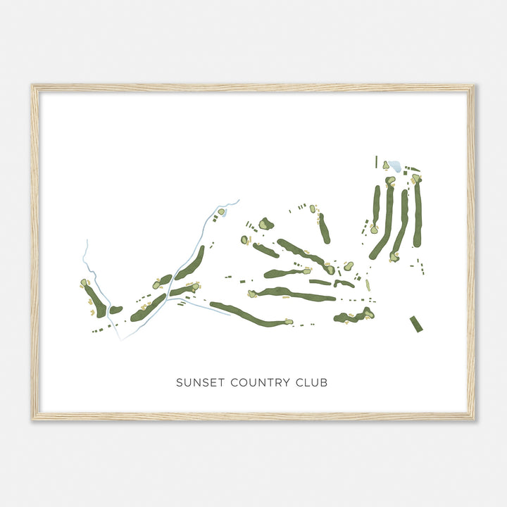 Print of Sunset Country Club Modern Map