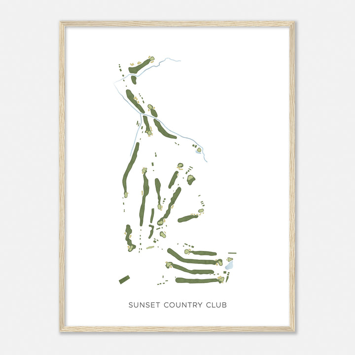 Print of Sunset Country Club Modern Map