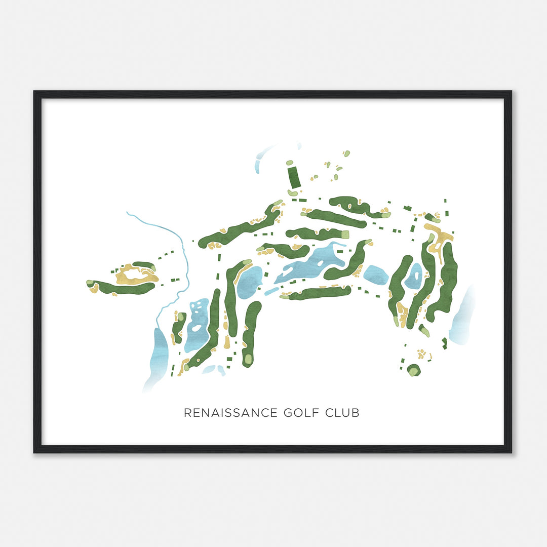 Print of Renaissance Golf Club Modern Map
