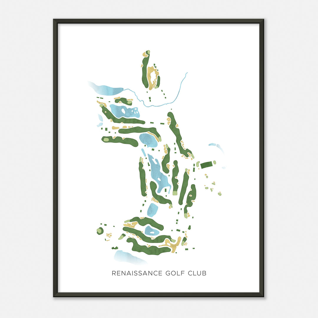 Print of Renaissance Golf Club Modern Map
