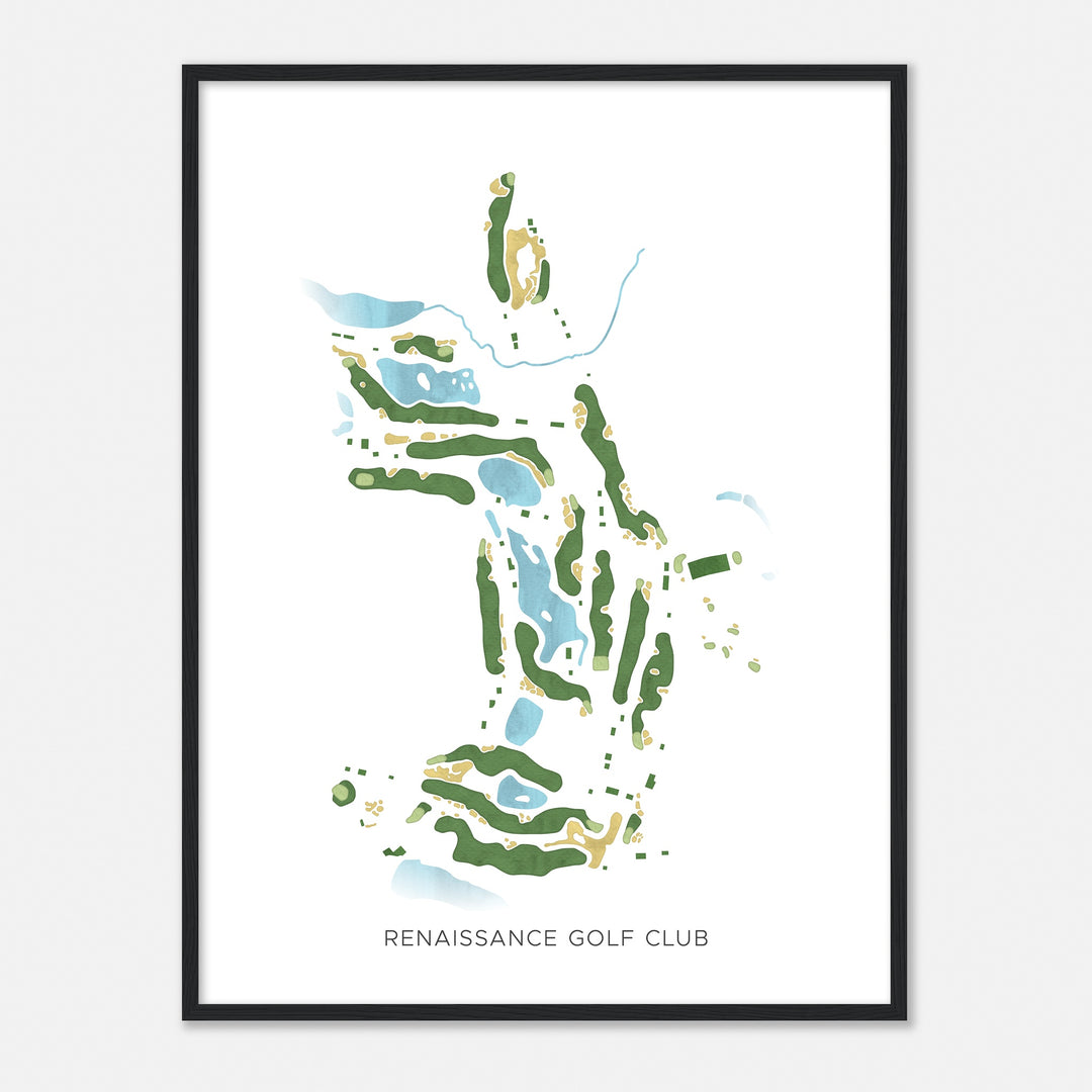 Print of Renaissance Golf Club Modern Map
