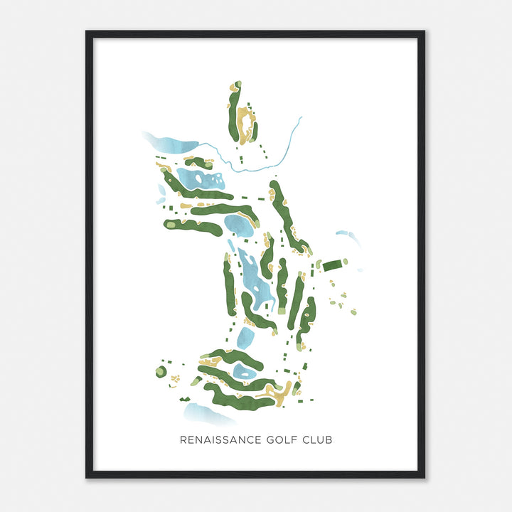Print of Renaissance Golf Club Modern Map