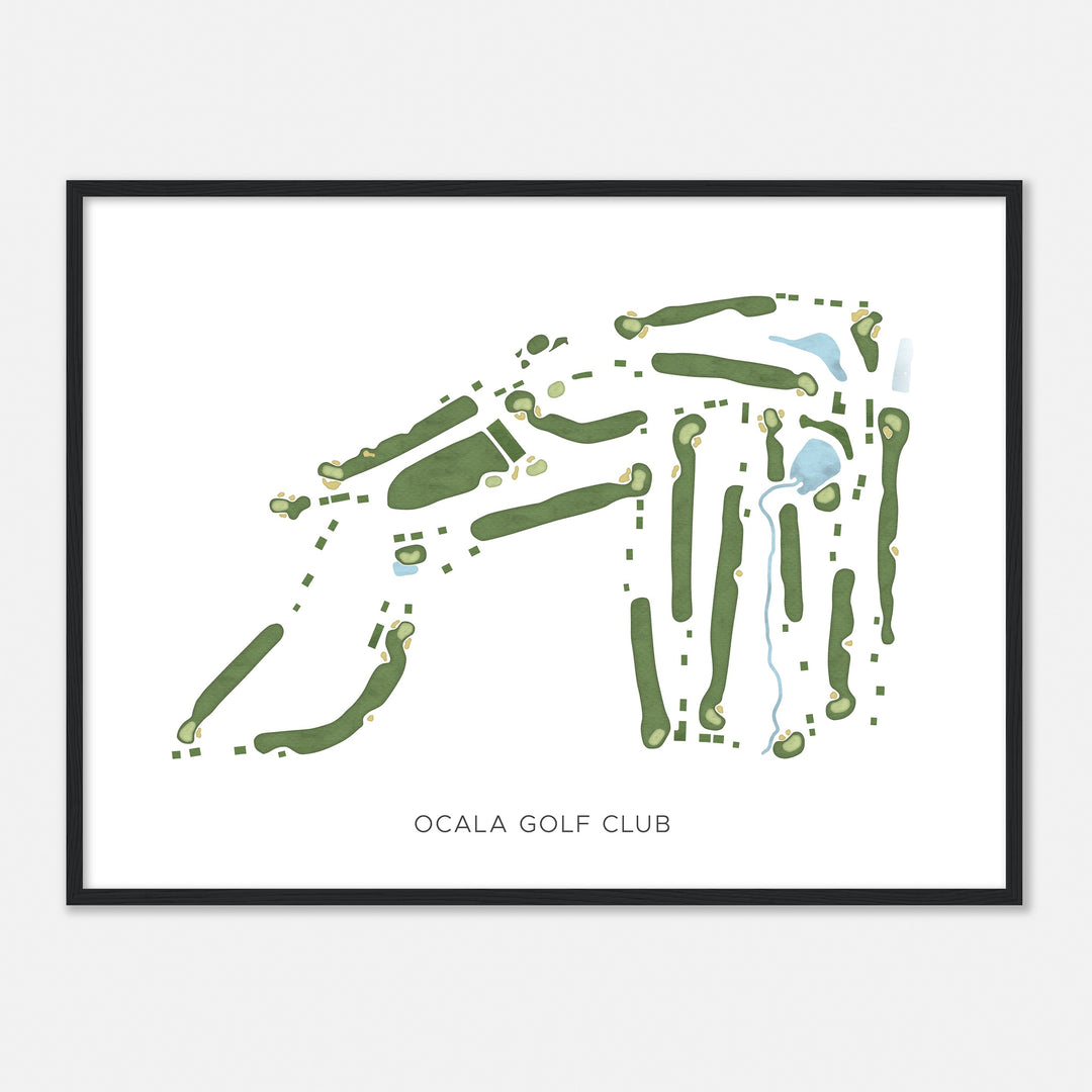 Print of Ocala Golf Club Modern Map