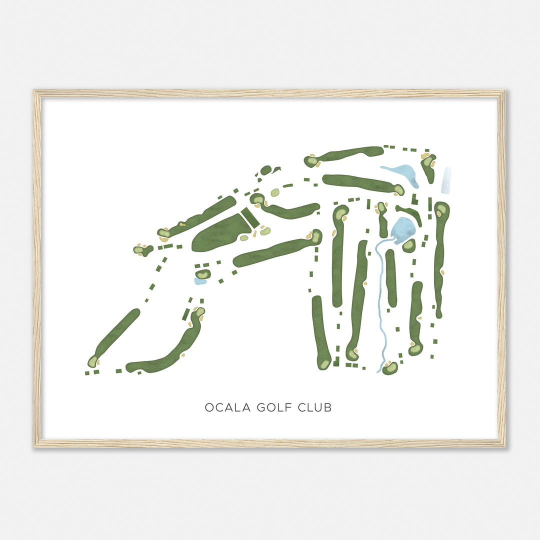 Print of Ocala Golf Club Modern Map