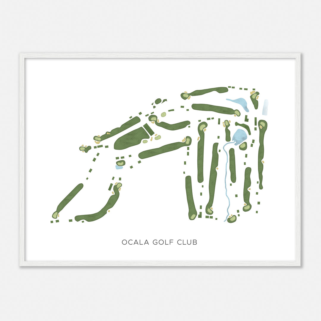 Print of Ocala Golf Club Modern Map