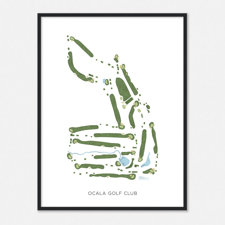 Print of Ocala Golf Club Modern Map