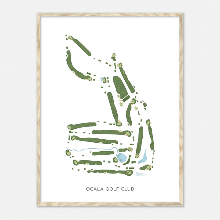 Print of Ocala Golf Club Modern Map