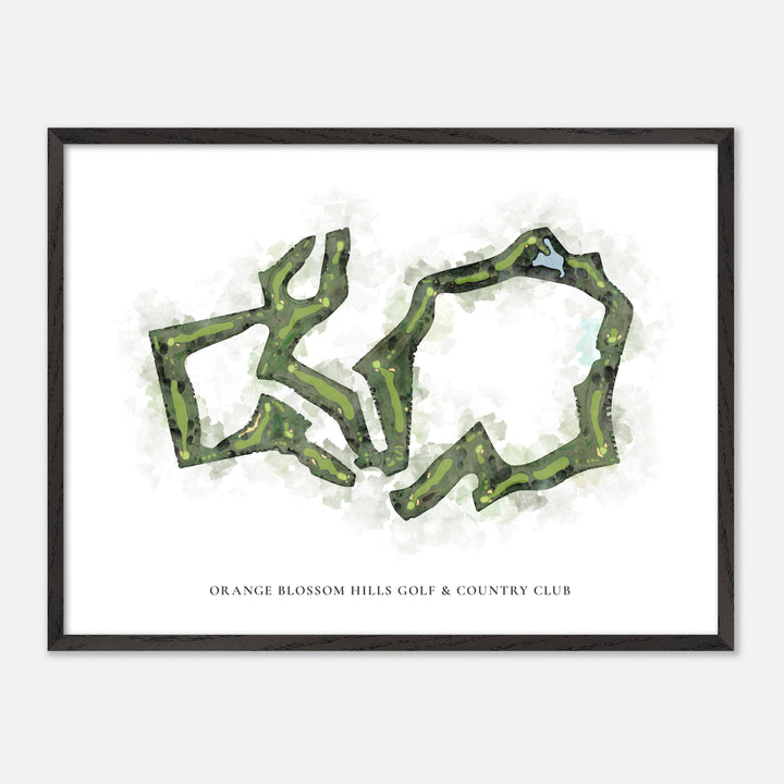 Print of Orange Blossom Hills Golf & Country Club Classic Map
