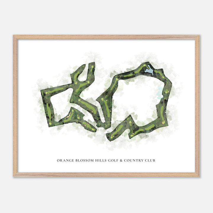 Print of Orange Blossom Hills Golf & Country Club Classic Map