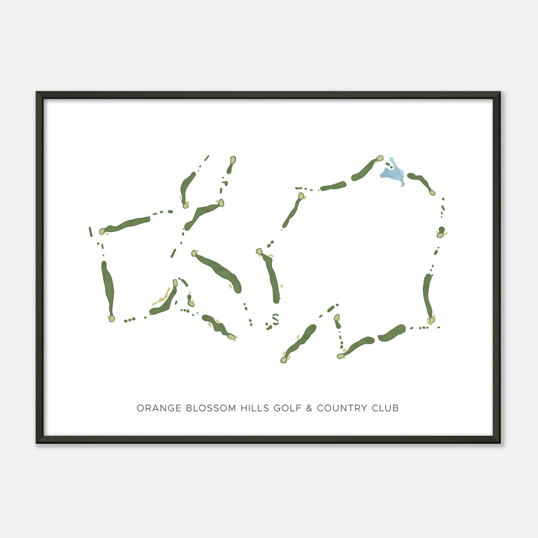 Print of Orange Blossom Hills Golf & Country Club Modern Map