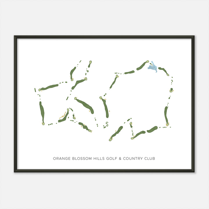 Print of Orange Blossom Hills Golf & Country Club Modern Map
