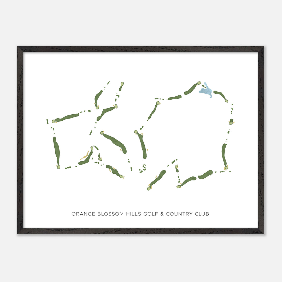 Print of Orange Blossom Hills Golf & Country Club Modern Map