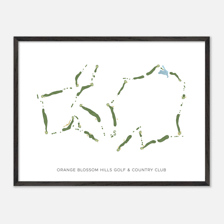 Print of Orange Blossom Hills Golf & Country Club Modern Map