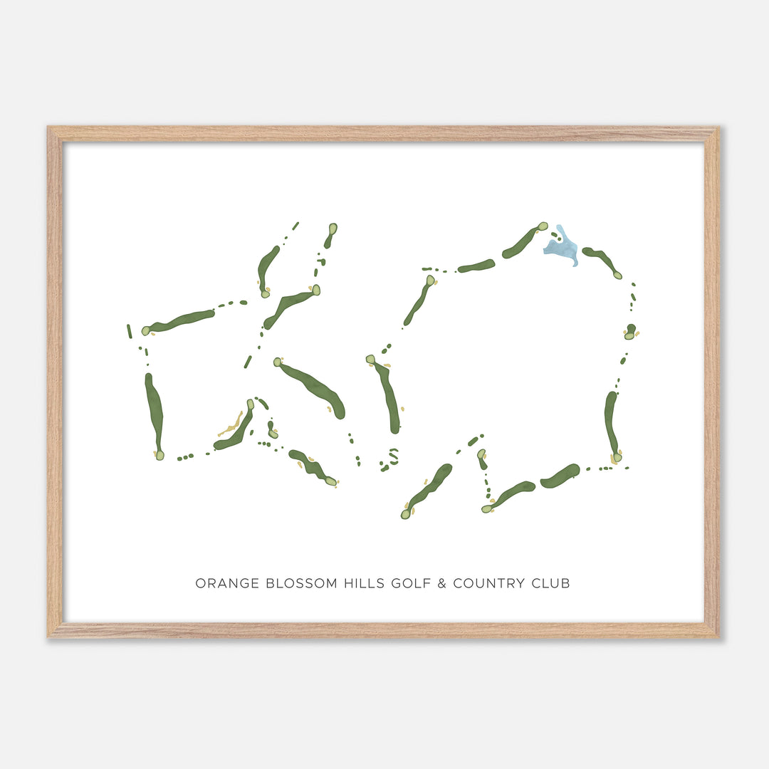 Print of Orange Blossom Hills Golf & Country Club Modern Map