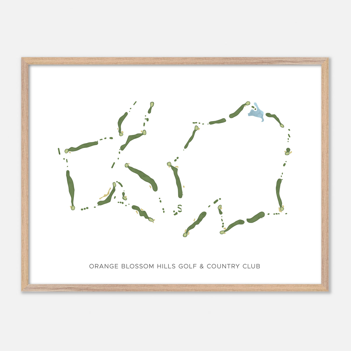 Print of Orange Blossom Hills Golf & Country Club Modern Map