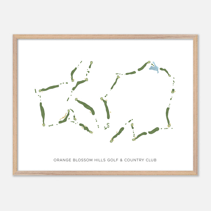 Print of Orange Blossom Hills Golf & Country Club Modern Map