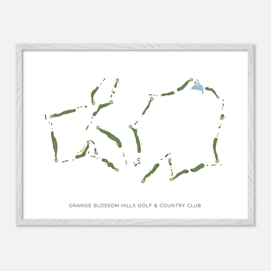 Print of Orange Blossom Hills Golf & Country Club Modern Map