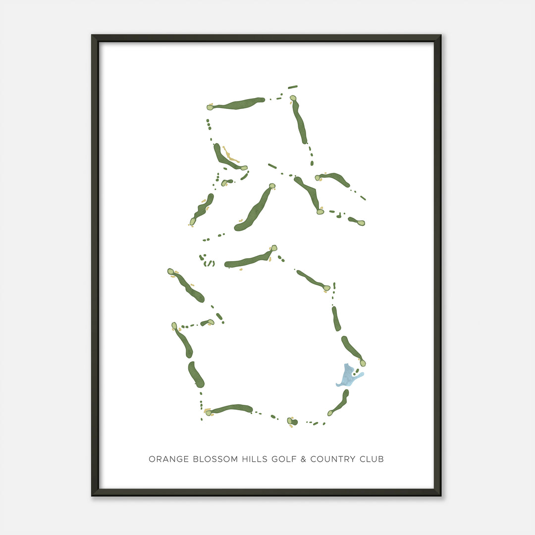 Print of Orange Blossom Hills Golf & Country Club Modern Map