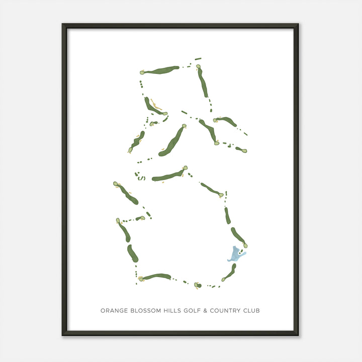 Print of Orange Blossom Hills Golf & Country Club Modern Map