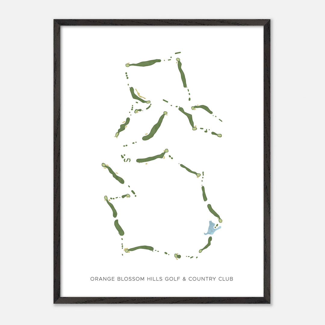 Print of Orange Blossom Hills Golf & Country Club Modern Map