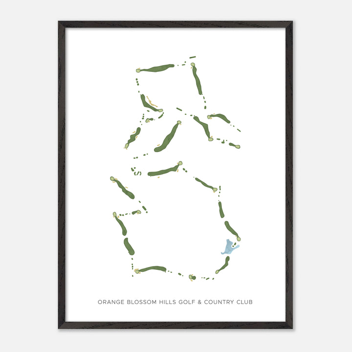 Print of Orange Blossom Hills Golf & Country Club Modern Map