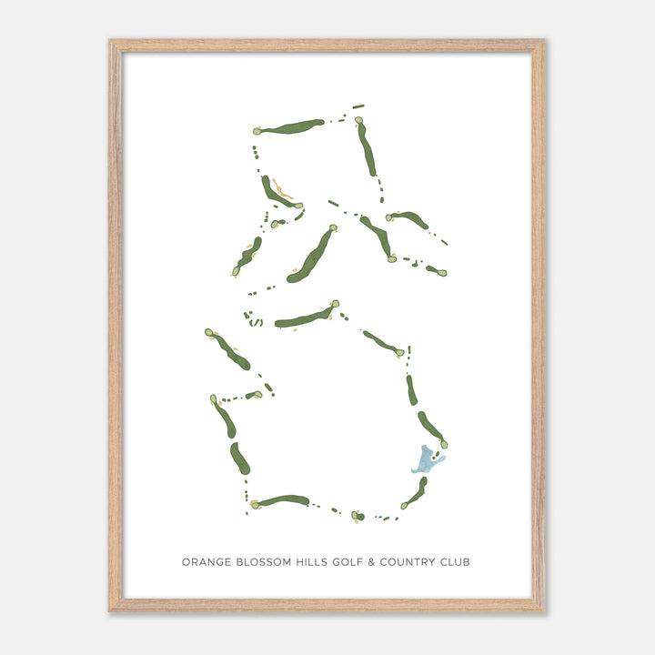 Print of Orange Blossom Hills Golf & Country Club Modern Map