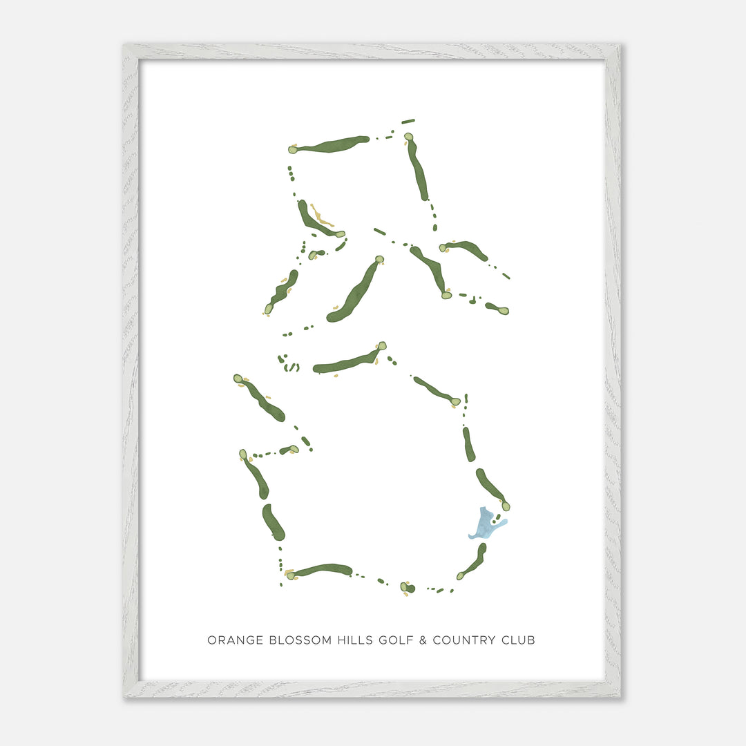 Print of Orange Blossom Hills Golf & Country Club Modern Map