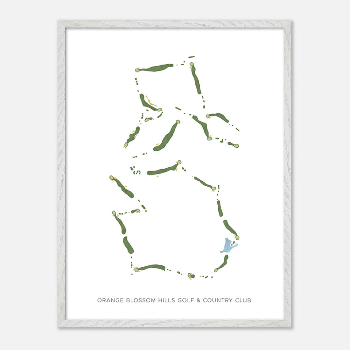 Print of Orange Blossom Hills Golf & Country Club Modern Map