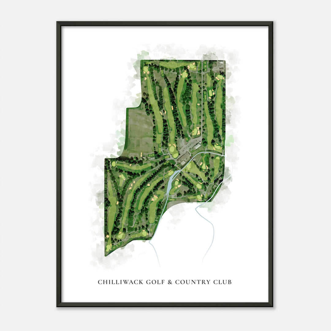 Print of Chilliwack Golf &amp; Country Club Classic Map